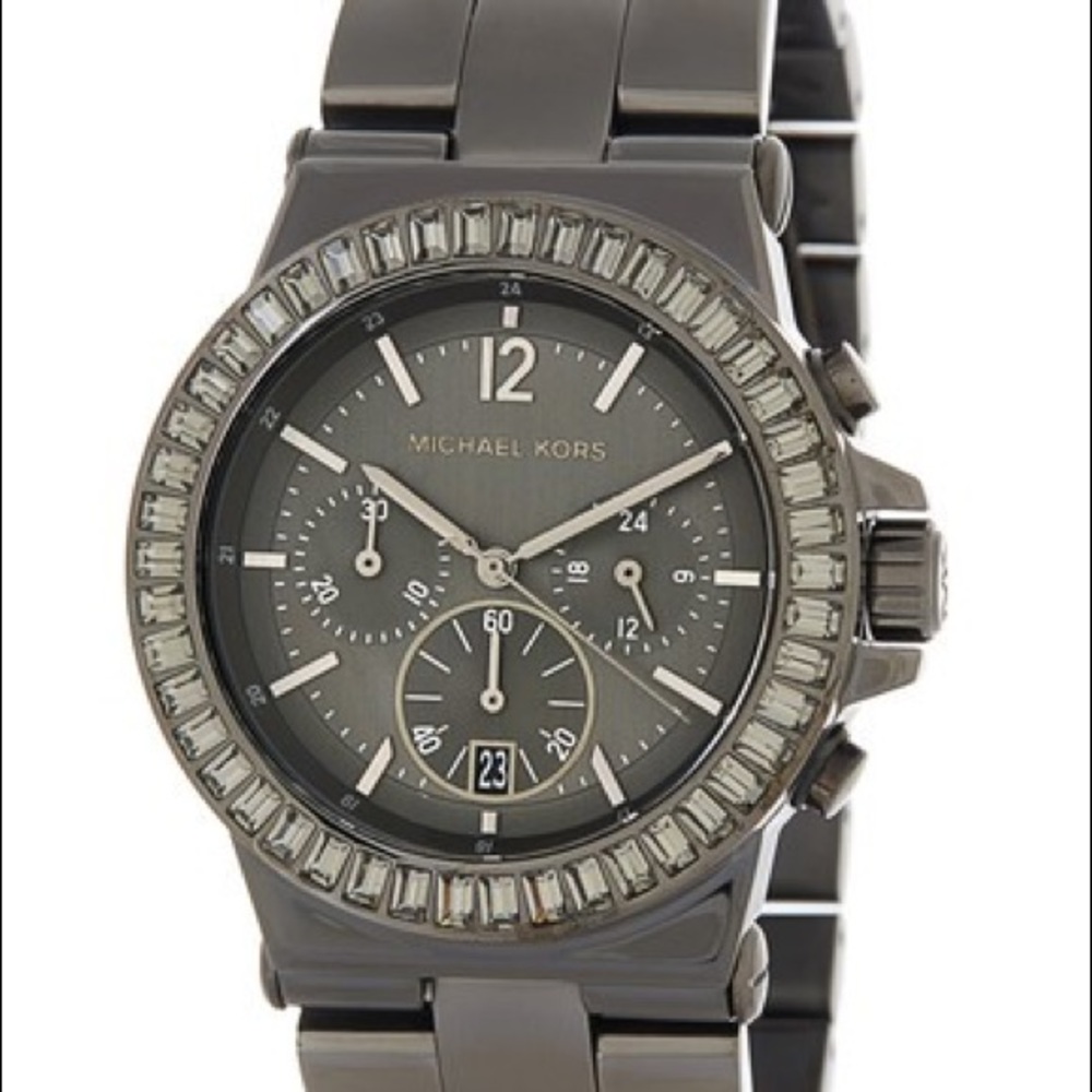 Michael Kors Dylan Crystal Bezel Chronograph Watch